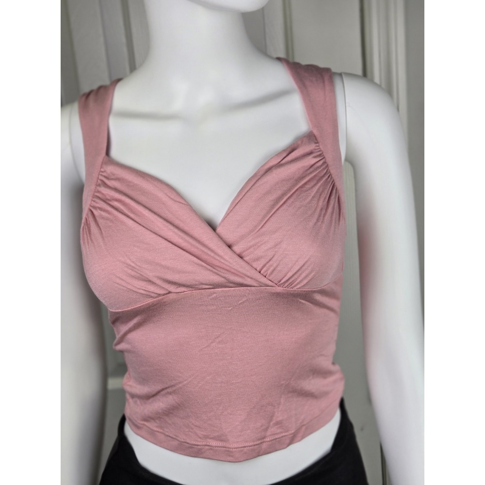Silence and Noise Pink Sweetheart Neck Sleeveless tank shirt top crop‎  NWT